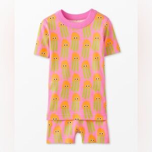 Hanna Andersson Pink Jellyfish Ocean Sea Cotton Summer Pajamas 140 10
